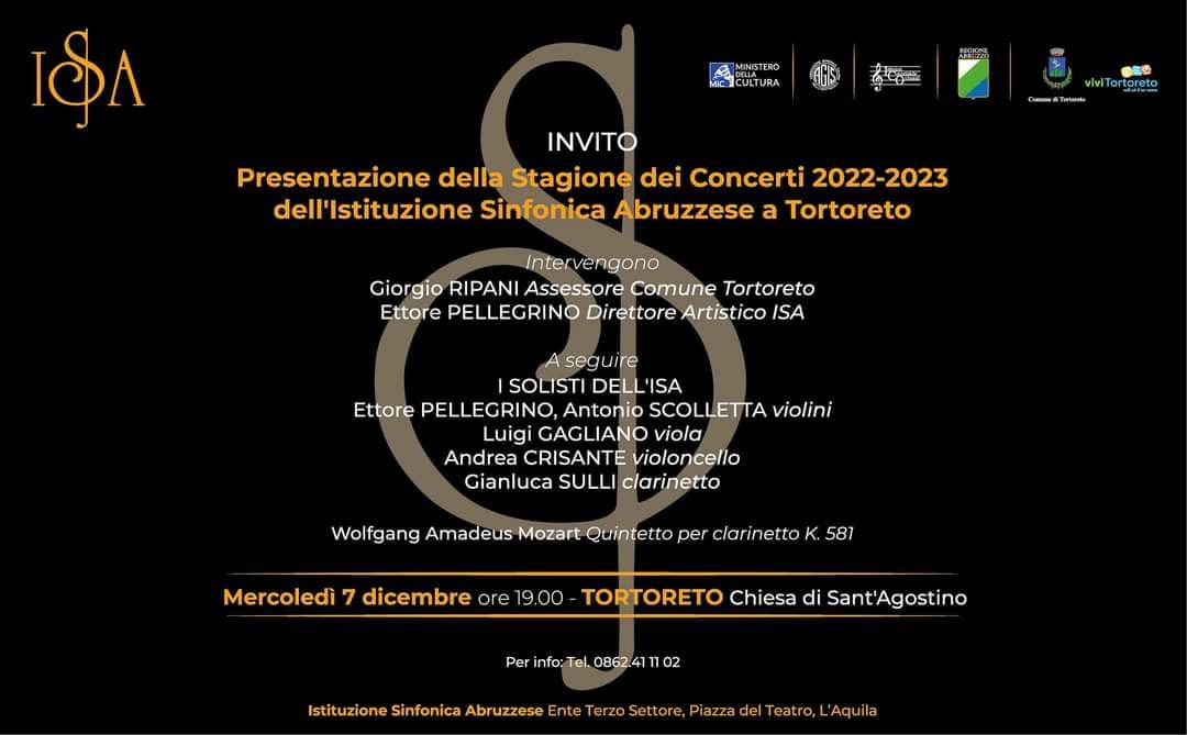 Presentazione Stagione Concerti 2022/2023 – 7 dicembre